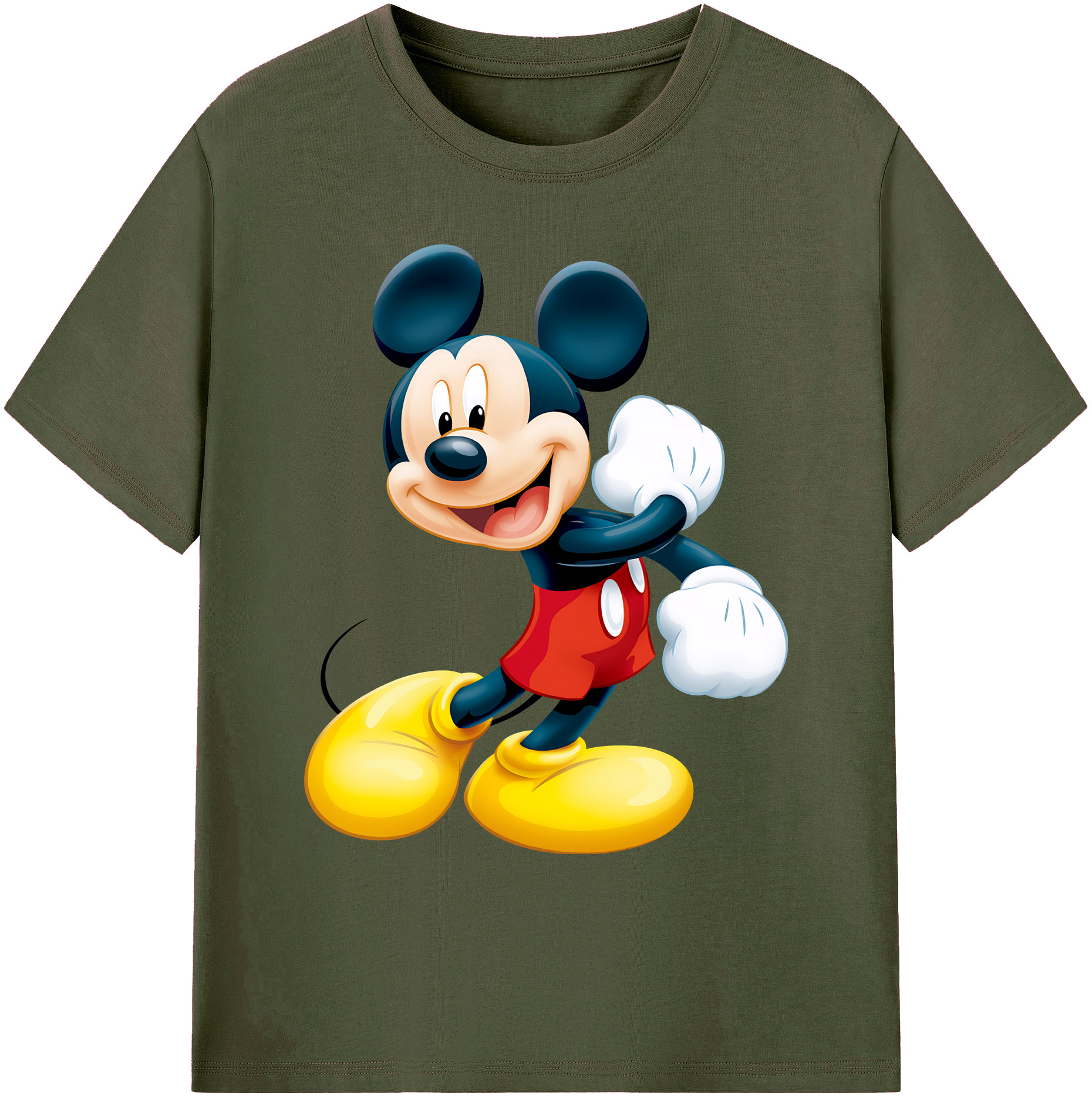 （画像用） ミッキーマウス Mickey Mouse 綿100％ メンズ半袖Tシャツ｜肌触りやわらか＆通気性
